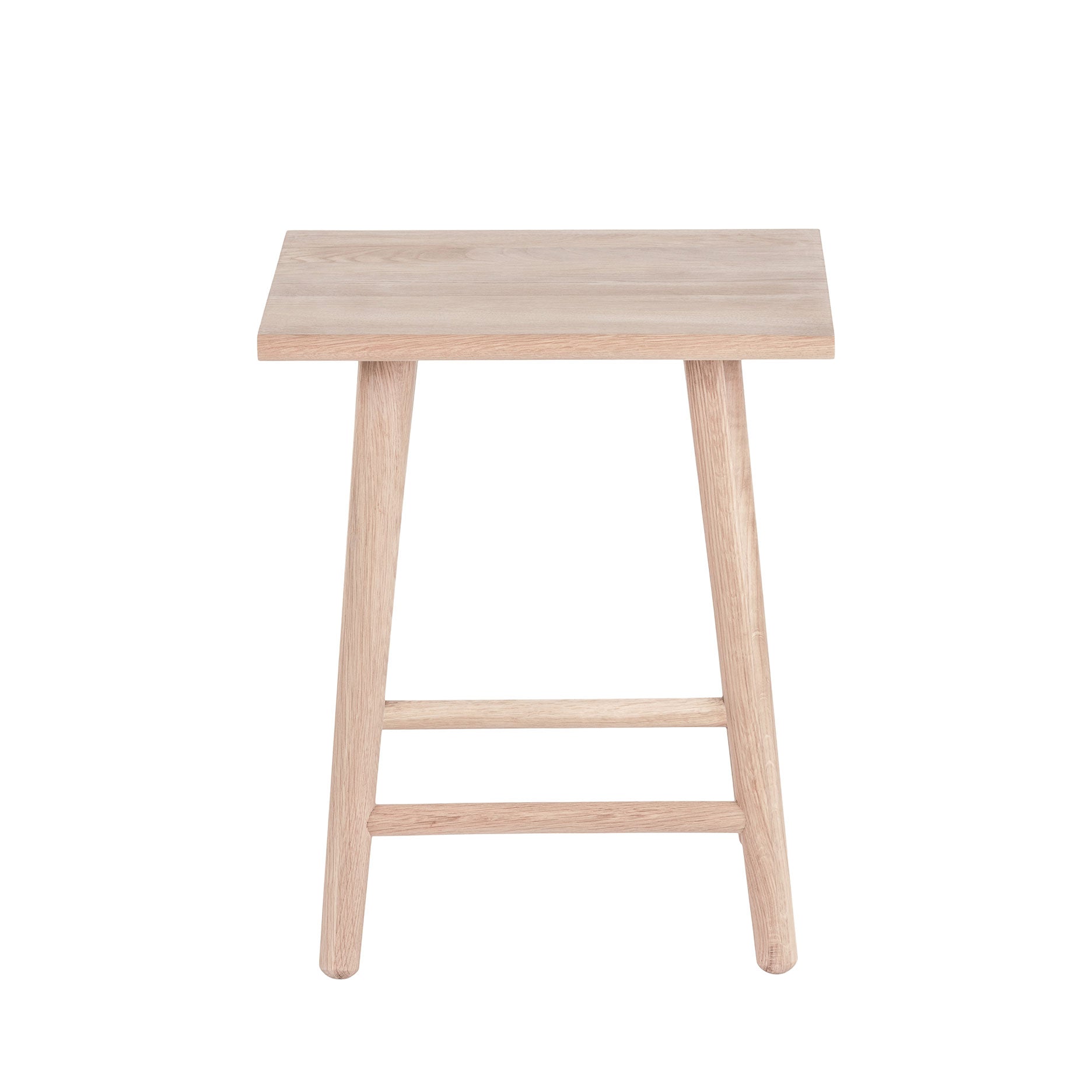 Wood II taburet hvidpigmenteret FSC certificeret egetræ